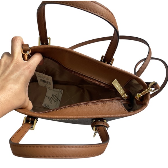 Michael Kors Tote Bag Jet Set Travel Extra-Small Logo Top-Zip - Picture 7 of 16